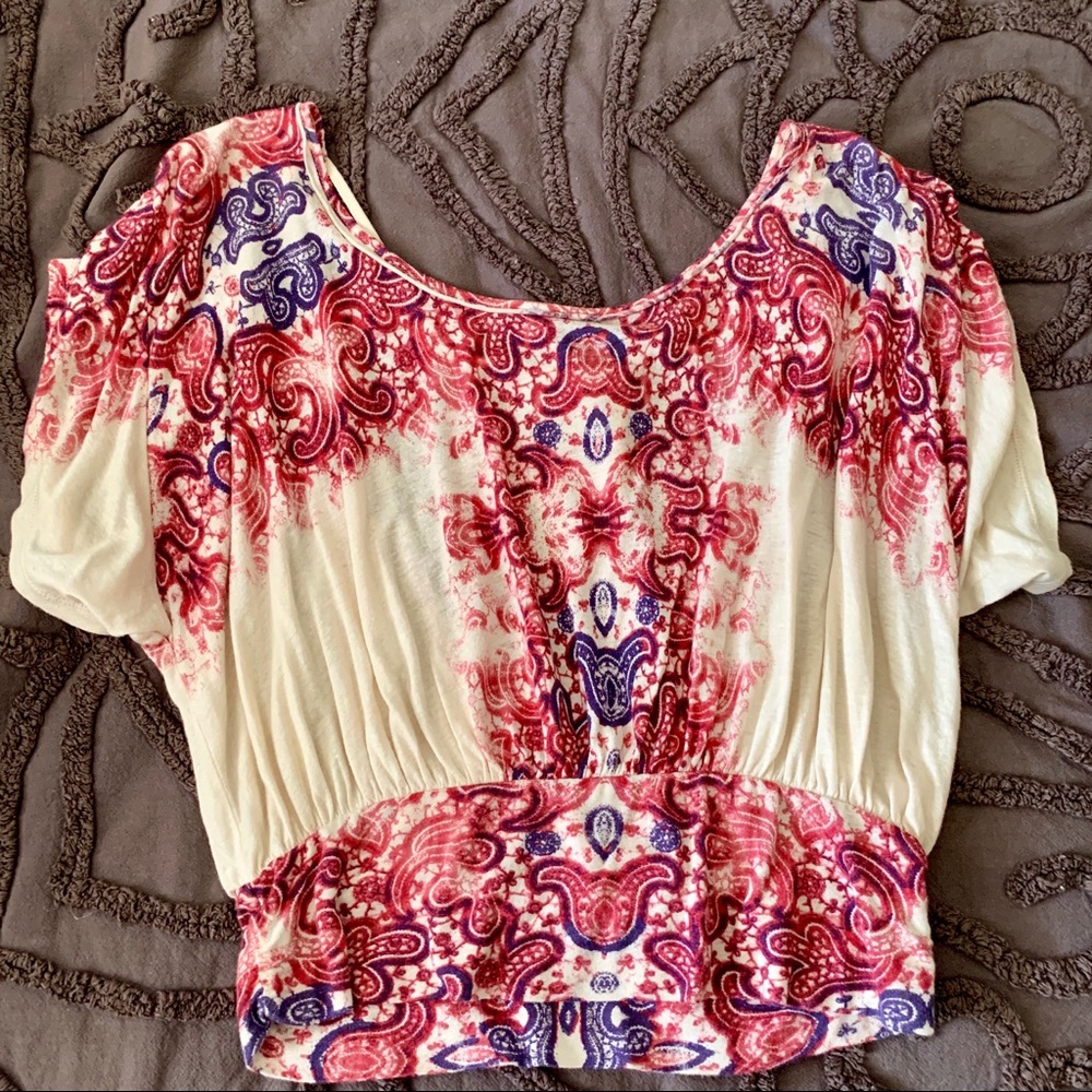 Free People paisley open back top